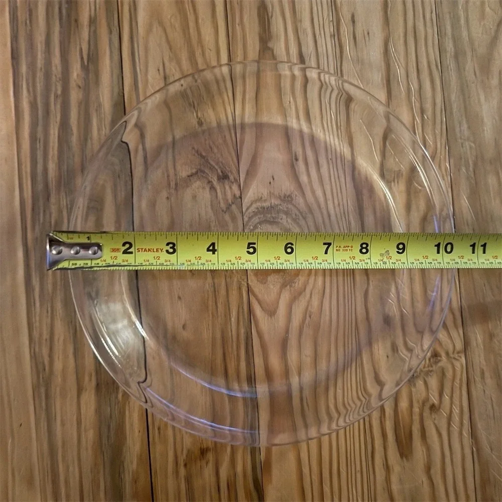 Vintage Pyrex Pie Plate Dish Clear Glass Round 9in Fluted Rim‎ Ovenware